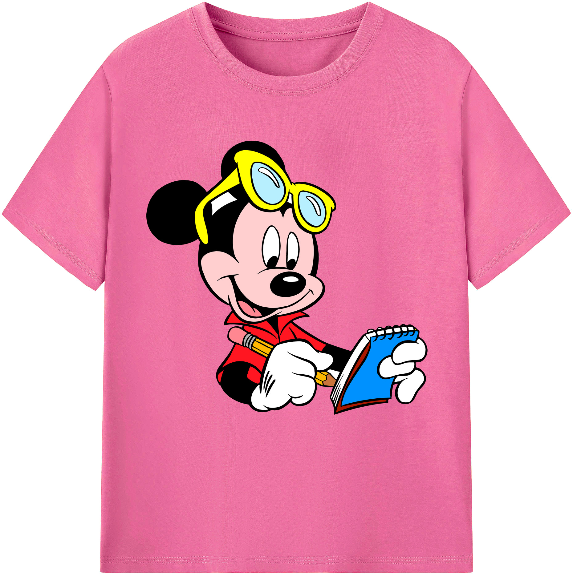 （画像用） ミッキーマウス Mickey Mouse レディースカジュアルプリントTシャツ（綿100％）